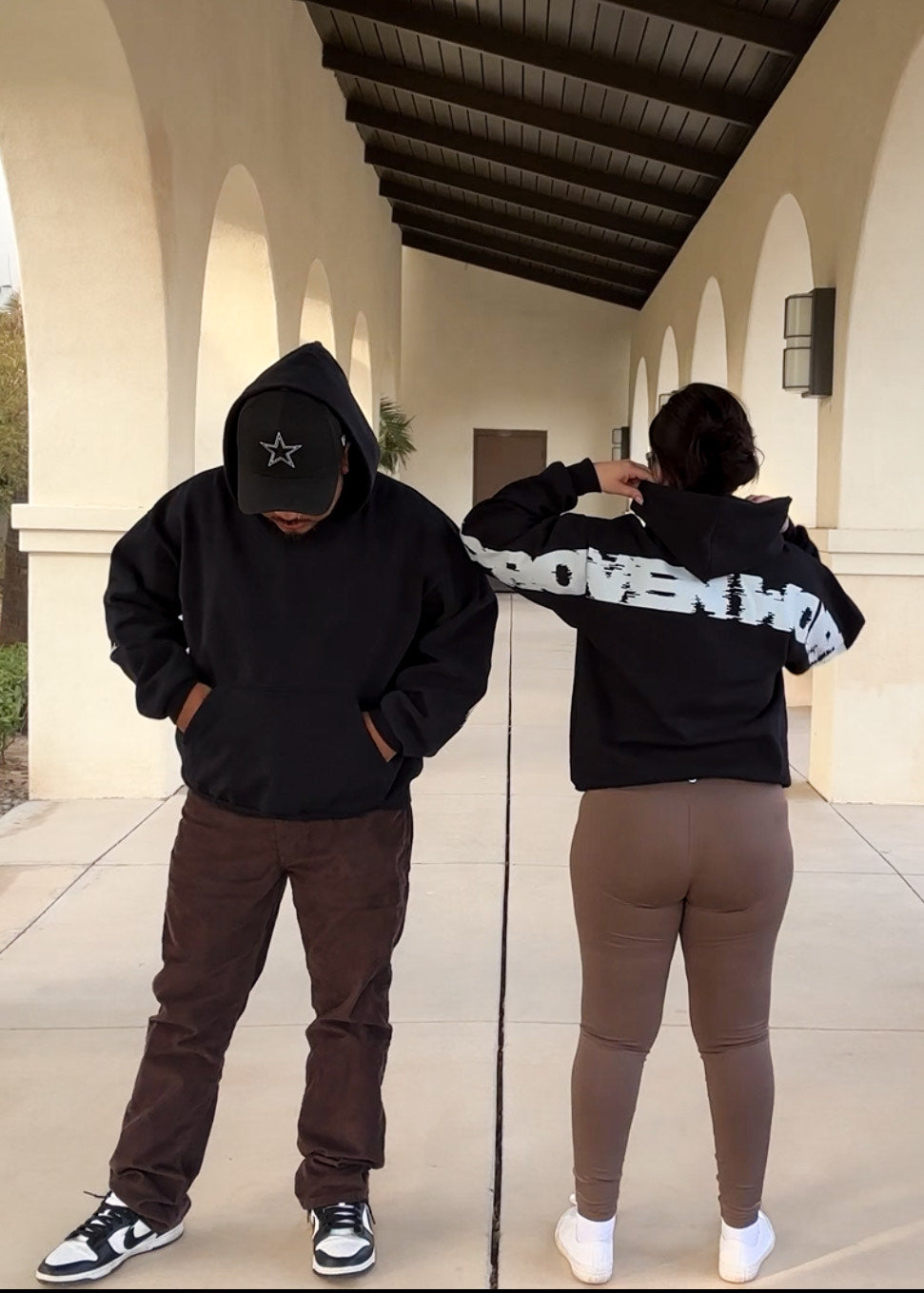 PW VARSITY HOODIE - BLACK